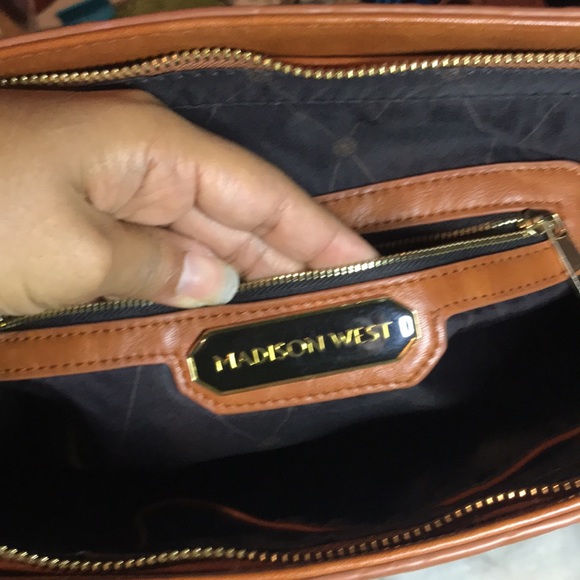 Madison West Large Tote Bag light Brown with golden color Hardware Faux leather - Picture 6 of 7